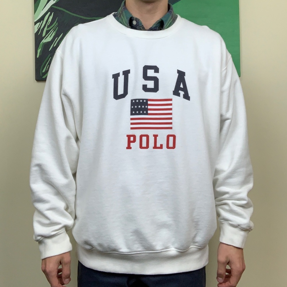 Polo Ralph Lauren USA Crewneck Sweatshirt 90s VTG